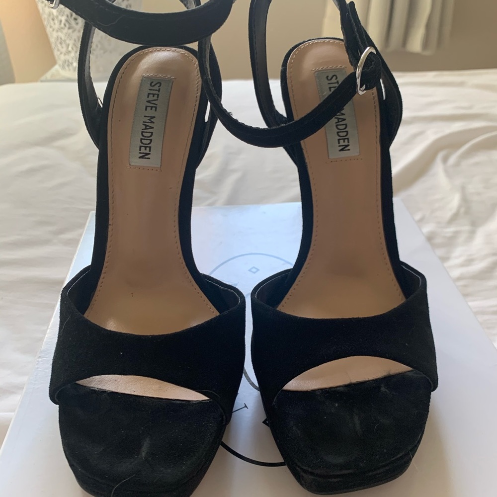 Steve Madden Black Platform Heels